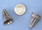 Sterling Silver Cone - Large Detailed