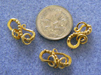 24k Plated Sterling Silver "S" Hook & ring clasp