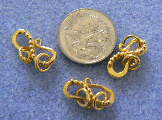 24k Plated Sterling Silver "S" Hook & ring clasp
