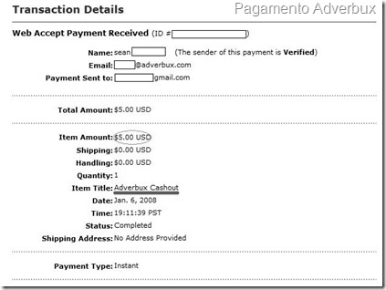 Pagamento Adverbux