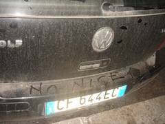 carro sujeira