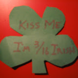 The Shamrock Maria made for Kai to wear to school on St Patrick's Day