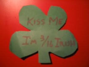 The Shamrock Maria made for Kai to wear to school on St Patrick's Day