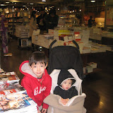 Kai and Eidan, up in the middle of the night on New Year's Eve