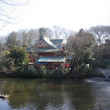 The Inokashira Park shrine is dedicated to Benzaiten, the Goddess of property, good-looks, entertainment and love. The Inokashira Park shrine is dedicated to Benzaiten, the Goddess of property, good-looks, entertainment and love.