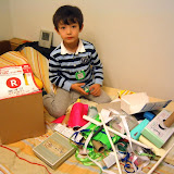 Kai spends a lot of time in his Japanese kindergarten making things from recycling materials Kai spends a lot of time in his Japanese kindergarten making things from recycling materials