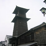 The Kawagoe bell tower. In and around Tokyo, you don't see many old wooden structures like this.