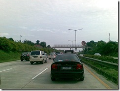 the beginning of traffic jam