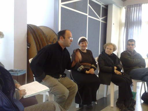 Talking with residents of the Alon Shvut Settlement
