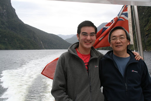 Jon and Dad on the Doubtful Sound
