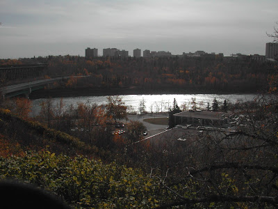Picture of the Edmonton river looking towards the university