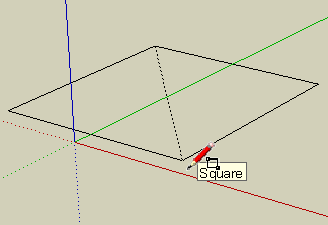 Google Sketchupの使い方 正方形を描く