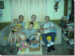Kallen, Noel, Quinn, Dad, Rocky and Grandpa: Summer 2007
