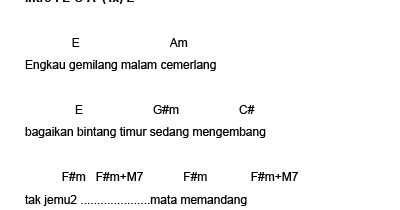 Lirik Lagu dan Chord Lagu Indonesia. Lyric & Chord: Juwita Malam Lyric