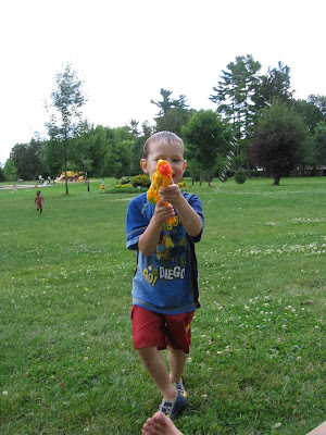 BigE with a water gun