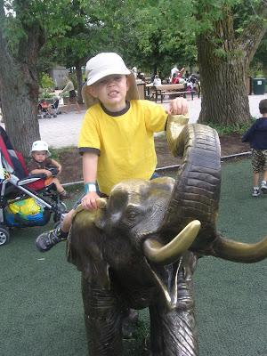 BigE Riding the metal elephant