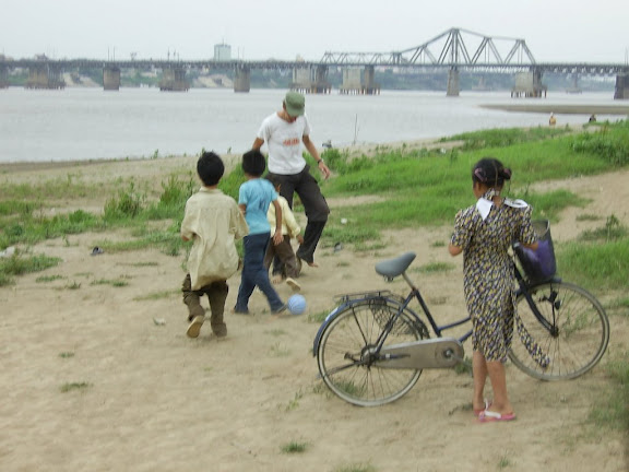 geerit playing football at fisher village