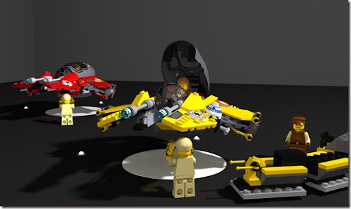 Lego - Jedis starfighters on Hangar