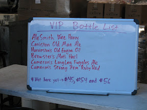 VIPs were treated to a number of bottles regular folks didn't get