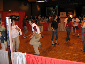 Beer geeks dancing with headphones on