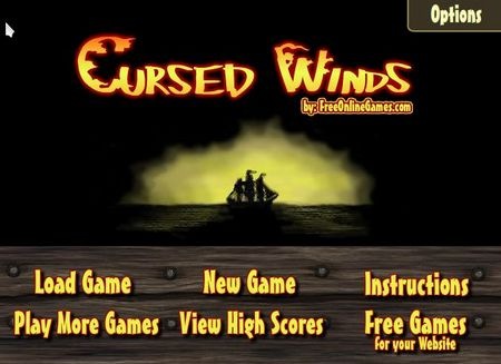 cursed winds，treasure of cutlass reef，flash game，射擊遊戲，詛咒之風