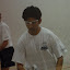 Mithun lining up a backhand