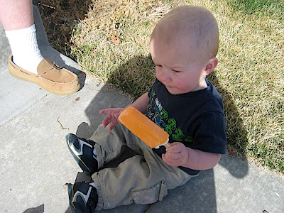 Logan and his popsicle.