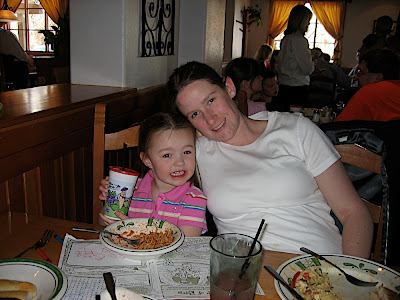 Mommy and Lindsay at dinner.