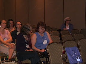 Dr. Sarah Buckley and Sheila Stubbs in the audience for the General Session of the Trust Birth Conference