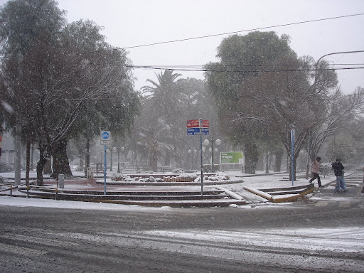 San Luis bajo la nieve