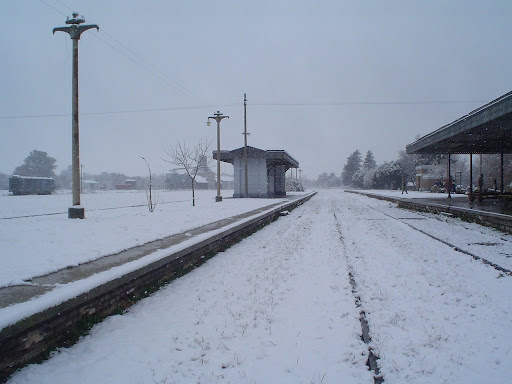 Sampacho bajo la nieve
