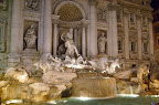 Night time at the Trevi Fountain