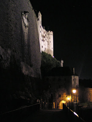 fortress at night