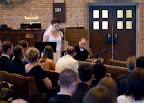 My wife Jennifer & I doing a song at our wedding (May 2005)