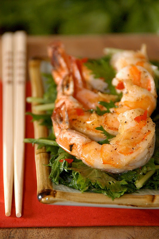 shrimp salad mizuna mustard shrimp salad mizuna mustard