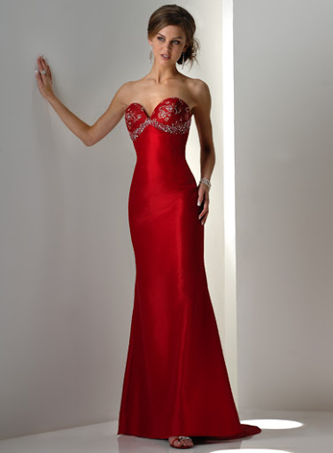 sexy red prom dress,gown {$98}