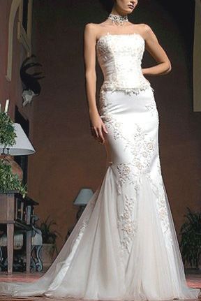 Strapless Wedding Dress, Bridal Gown