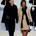 Michelle Obama in Camel and Black Suit