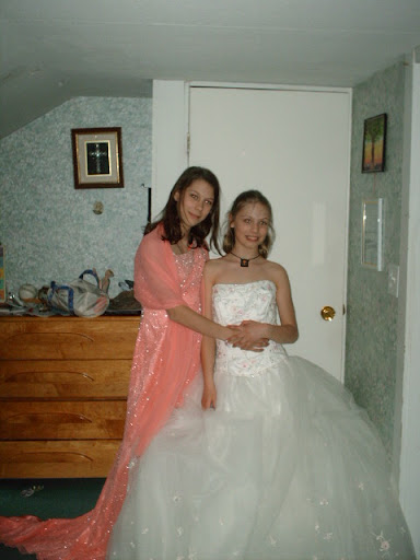 prom dress picture ; me & my sister's prom gown