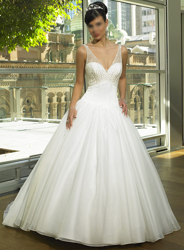 Wedding Bridal Ball Gown Illusion Straps