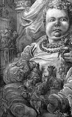 Dore's illustration of baby Gargantua