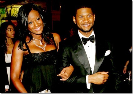 Usher and Pregnant Fiancee Tameka Foster picture