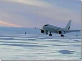 airbus a319 first ice landing in antarctica picture