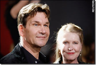 Patrick Swayze with wife Lisa Niemi