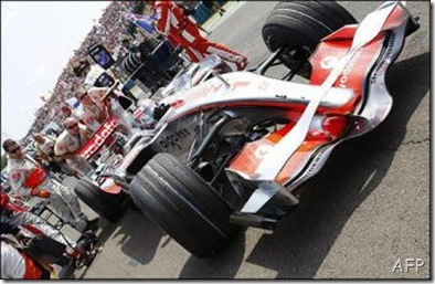 McLaren's Fernando ALonso at the Hungarian Grabd Prix in August 2007