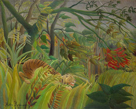 henri rousseau, tiger in a tropical storm