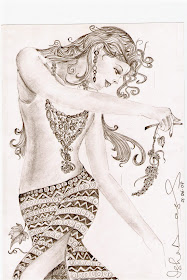 Free Thailand Girls Celebrity-Free Sketch Dress gown