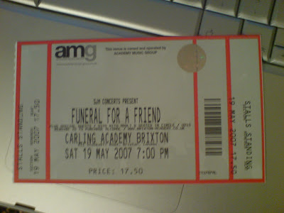 Funeral for a Friend ticket