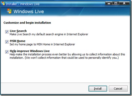 Windows Live installer