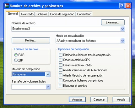 winrar mp3